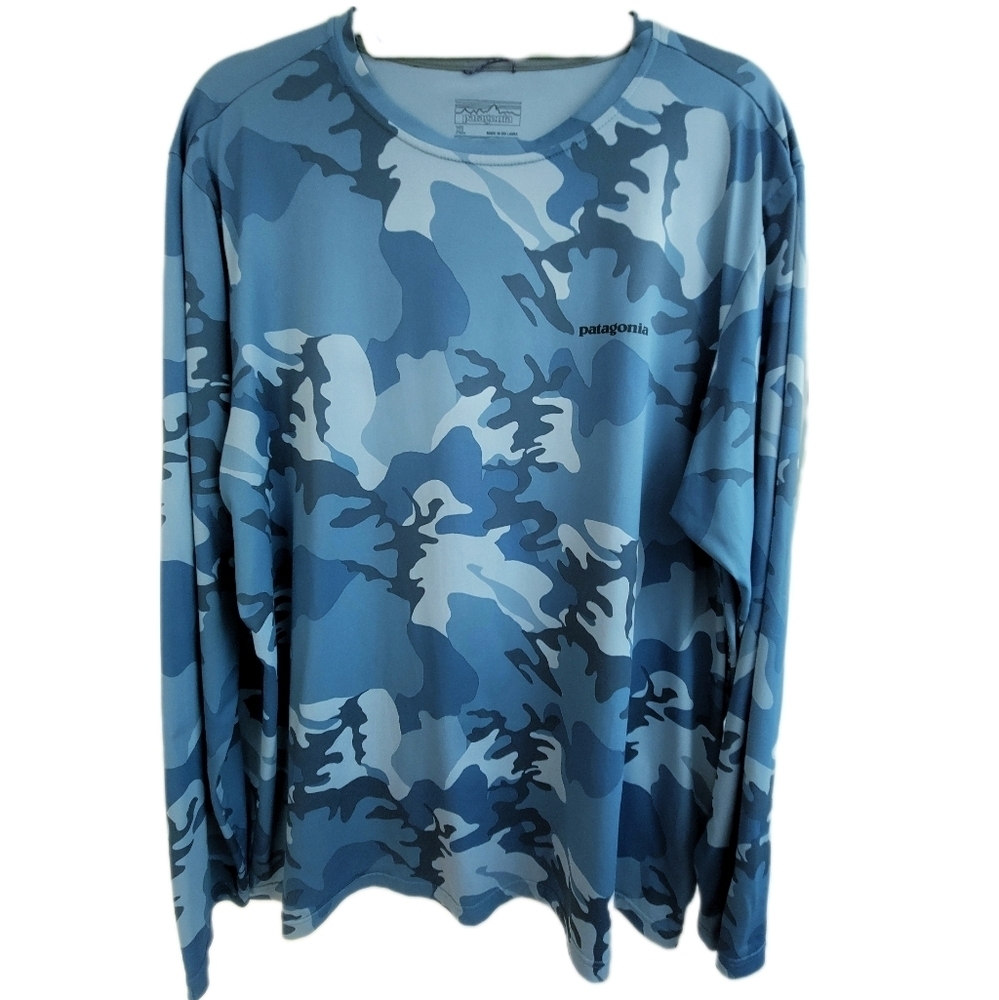 PATAGONIA \ Men's Long-Sleeved Capilene®Cool Daily Sun Shirt / XL  / RIVER DELTA
